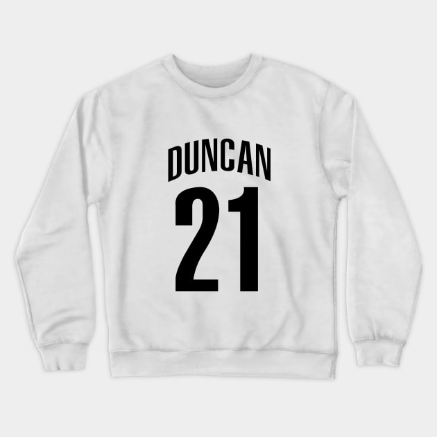 Tim Duncan Number 21 Crewneck Sweatshirt by Cabello's